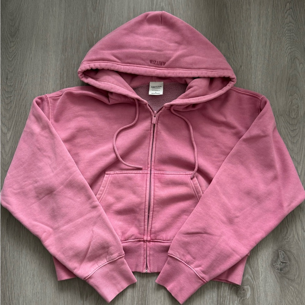 Aritzia Cozy Sweatfleece Boxy Boyfriend Zip-Up Hoodie